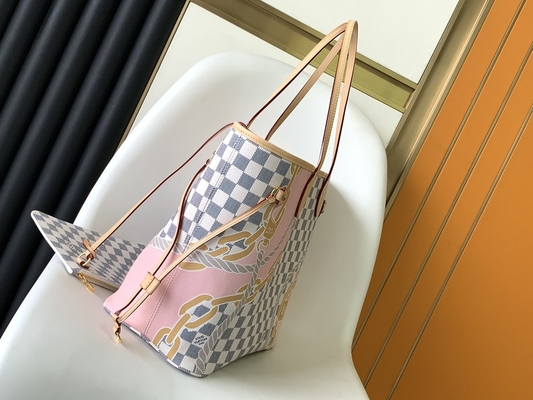 Tahiti Limited Custom Branded Bags Checkered Louis Vuitton Neverfull MM