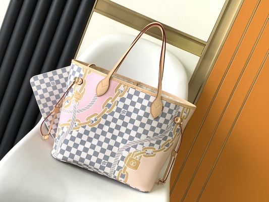 Tahiti Limited Custom Branded Bags Checkered Louis Vuitton Neverfull MM