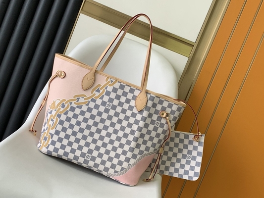 Tahiti Limited Custom Branded Bags Checkered Louis Vuitton Neverfull MM