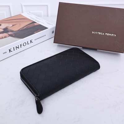 BV Leather Mini Designer Purses Bottega Veneta Intrecciato Wallet Zip Around