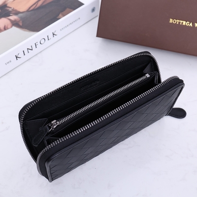 BV Leather Mini Designer Purses Bottega Veneta Intrecciato Wallet Zip Around