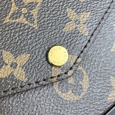 Mini LV Felicie Pochette Monogram Bag Wallet Fuchsia Lining