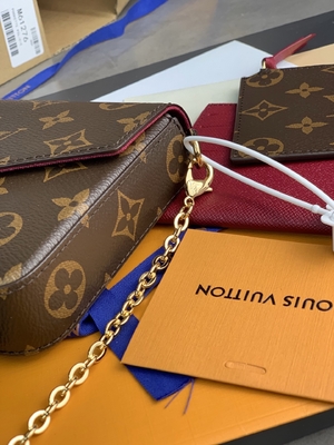 Mini LV Felicie Pochette Monogram Bag Wallet Fuchsia Lining