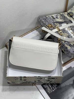 Ladies Dior Micro Montaigne 30 Bag White Leather Custom