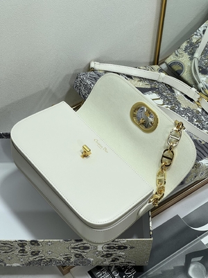 Ladies Dior Micro Montaigne 30 Bag White Leather Custom