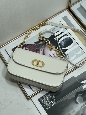 Ladies Dior Micro Montaigne 30 Bag White Leather Custom