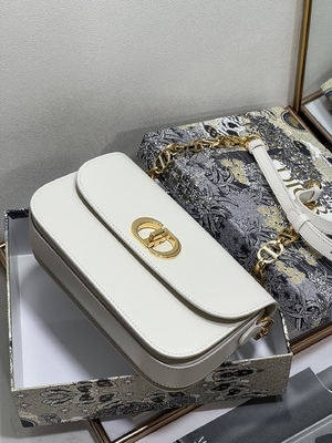 Ladies Dior Micro Montaigne 30 Bag White Leather Custom