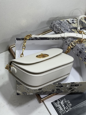 Ladies Dior Micro Montaigne 30 Bag White Leather Custom