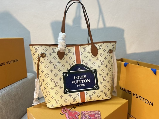 Womens Louis Vuitton Preloved Branded Bag Neverfull Monogram Beige Handbag