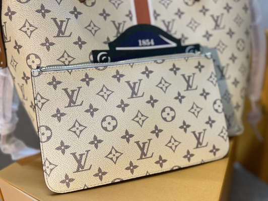 Womens Louis Vuitton Preloved Branded Bag Neverfull Monogram Beige Handbag