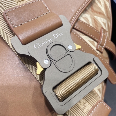 CD Saddle Sling Bag Diamond Canvas And Smooth Leather Dior Wallet Saddle