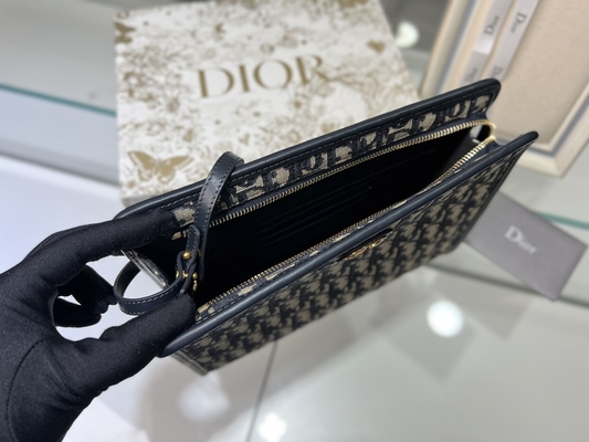 2 In 1 Mini Dior 30 Montaigne Pouch Blue Oblique Jacquard