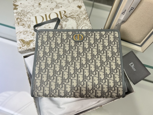 2 In 1 Mini Dior 30 Montaigne Pouch Blue Oblique Jacquard