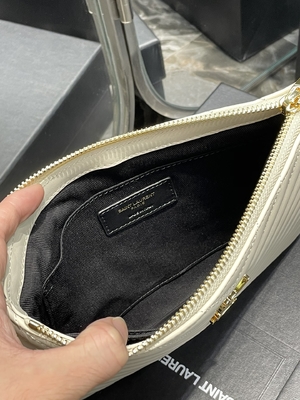 Monogram Quilted Leather YSL Quilted Leather Pouch Envelope Clutch