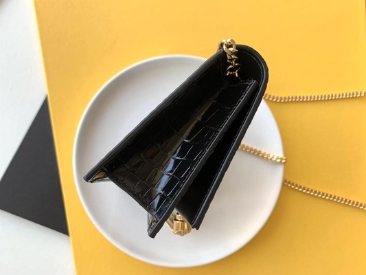 Calfskin YSL Black Bag Gold Chain Kate Small Tassel