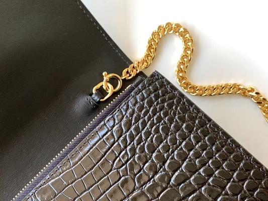Calfskin YSL Black Bag Gold Chain Kate Small Tassel