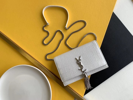 Medium Kate Tassel Red YSL Saint Laurent Woc Zipper Closure