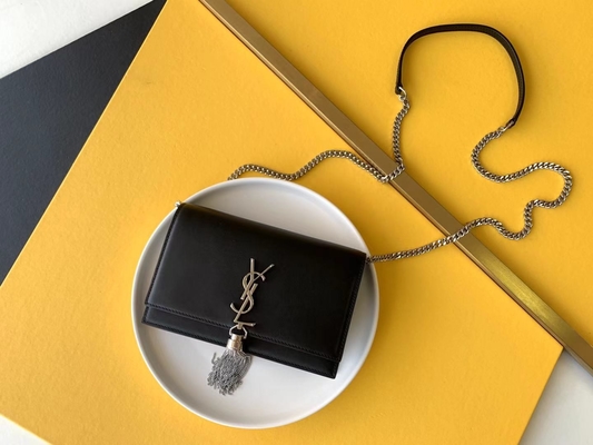 Medium Kate Tassel Red YSL Saint Laurent Woc Zipper Closure
