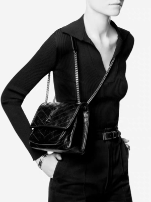 Leather Handle YSL WOC Branded Messenger Bag DND1N 1000 NIKI
