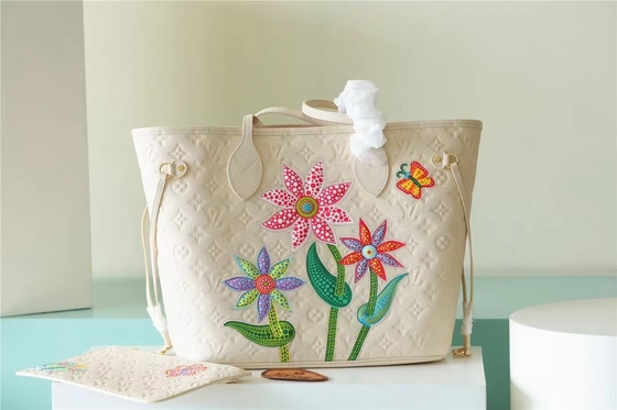 Party Branded Ladies Handbag Neverfull MM Monogram Empreinte With Flower Marquetry