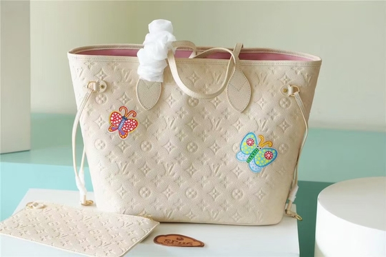 Party Branded Ladies Handbag Neverfull MM Monogram Empreinte With Flower Marquetry