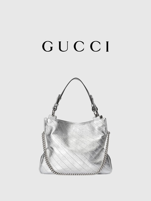 Gucci Blondie Small Tote Bag Luxury Silver White Branded Ladies Handbag