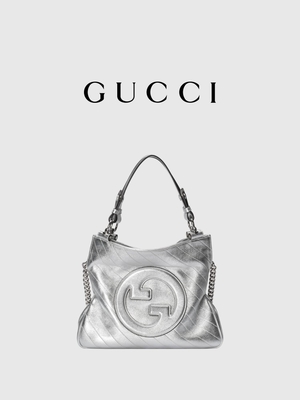 Gucci Blondie Small Tote Bag Luxury Silver White Branded Ladies Handbag