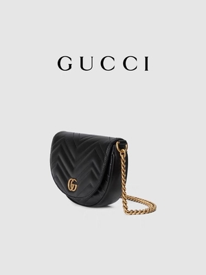 Black Leather Branded Messenger Bag Chain GG Marmont Tote Bag Quilted Matelasse