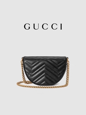 Black Leather Branded Messenger Bag Chain GG Marmont Tote Bag Quilted Matelasse