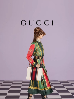Gucci White Cotton Canvas Mini Blue Striped Tote Bag Interlocking G