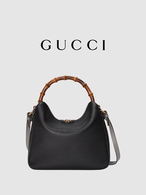 Bamboo Handle Gucci Princess Diana Handbag Double G Hardware OEM