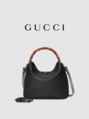 Bamboo Handle Gucci Princess Diana Handbag Double G Hardware OEM