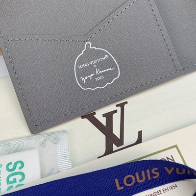 Louis Vuitton LV X YK Mini Designer Purses Pocket Organizer Black Pumpkin Print