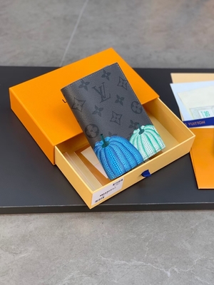 Louis Vuitton LV X YK Mini Designer Purses Pocket Organizer Black Pumpkin Print
