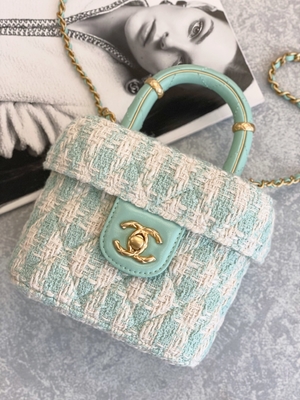 Girls Monogram Mini Designer Purses Chanel Mini Box Bag Green Pink