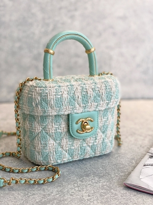 Girls Monogram Mini Designer Purses Chanel Mini Box Bag Green Pink