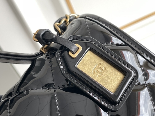 Chanel 22 Mini Designer Purses Black Spell Gold Chain With Drop Flap