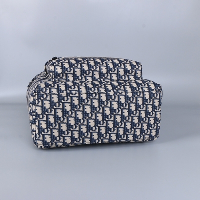 Designer Small Diortravel Backpack Blue Dior Oblique Jacquard