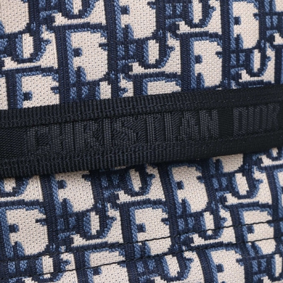 Designer Small Diortravel Backpack Blue Dior Oblique Jacquard