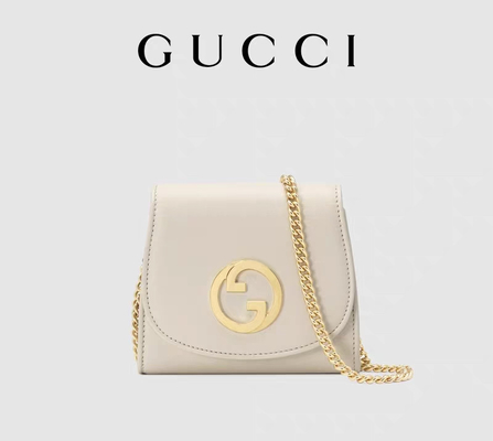 White Leather Custom Branded Bags Medium Blondie Gucci Handbag