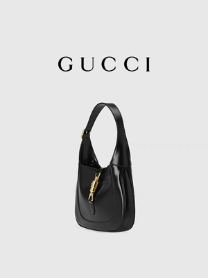 Black Leather 1961 Jackie Bag By Gucci Time Honored Classic Golden Accessories