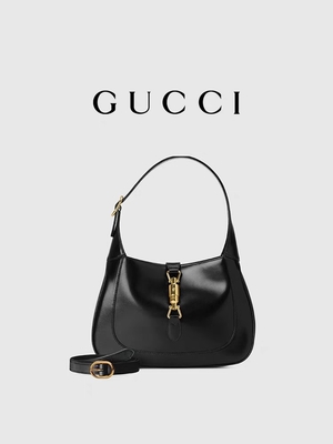 Black Leather 1961 Jackie Bag By Gucci Time Honored Classic Golden Accessories