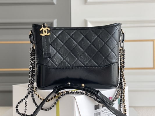 Pre Owned Chanel Gabrielle Shoulder Bag Hobo Handbag Calfskin