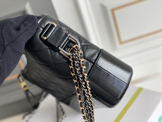 Pre Owned Chanel Gabrielle Shoulder Bag Hobo Handbag Calfskin