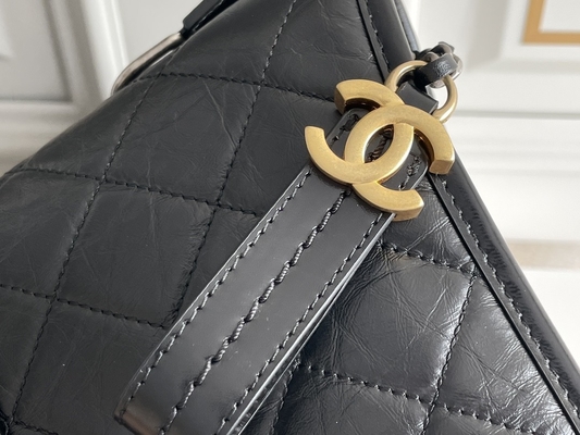 Pre Owned Chanel Gabrielle Shoulder Bag Hobo Handbag Calfskin