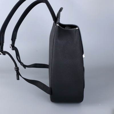 Men Essentials Christian Dior Gallop Backpack Black Grained Leather Calf
