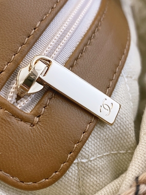 Cusomised Branded Messenger Bag 22P Chanel Straw Raffia Bag PU