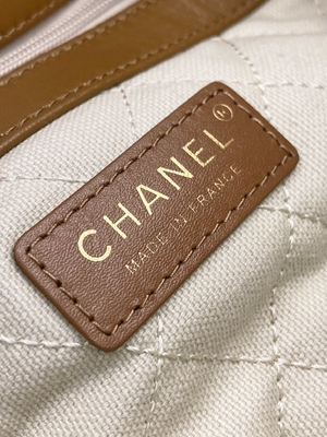 Cusomised Branded Messenger Bag 22P Chanel Straw Raffia Bag PU