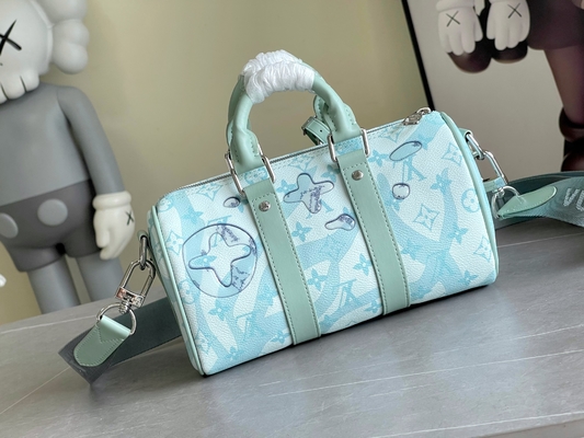 Business LV Designer Monogram Bag Keepall BandoulièRe 50 Blue Travel Bag