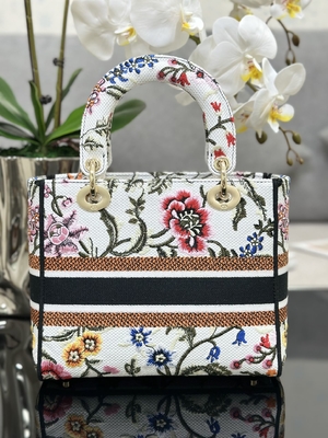Multicolor Petites Fleurs Custom Branded Bags Dior Medium D Lite Bag